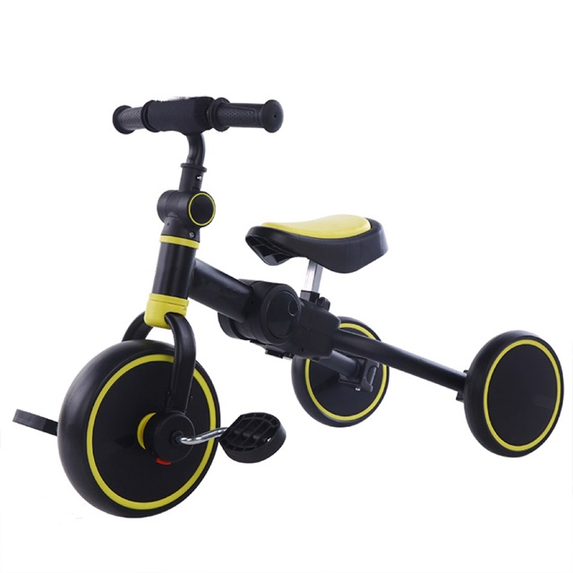 Baby Bike with Handle, Toddler Tricycle with Handle, 4 in 1 Balance Trike for 1-4 Year Old Kids, Child Bicycle Gifts for Girls And Boys