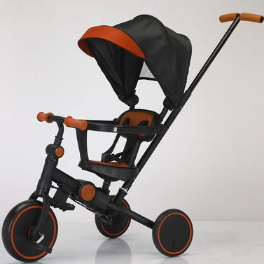 8-in-1 Folding Kids Trike with Adjustable Parent Handle, Baby Tricycle, Removable Canopy, Stroller Bike Gift for Toddlers 18 Months - 5 Years