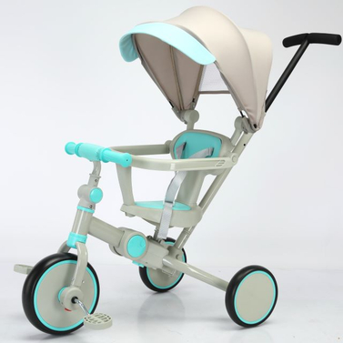 Tricycle Stroller for Toddler,Foldable Baby Tricycle,Kids Balance Bike with Push Handle,Toddlers Stroller Bike with 1 To 5 Years,7-in-1 Push Tricycle Bike for Kids